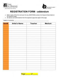 REGISTRATION FORM - addendum